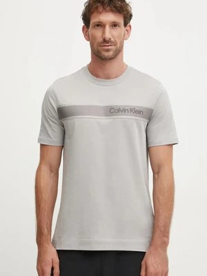 Calvin Klein Performance t-shirt męski kolor szary z aplikacją 00GMF4K112