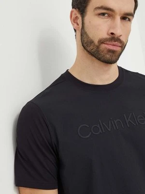 Calvin Klein Performance t-shirt treningowy kolor czarny z aplikacją