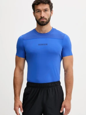 Calvin Klein Performance t-shirt treningowy kolor niebieski z nadrukiem LVGMS5K188