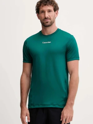 Calvin Klein Performance t-shirt treningowy kolor zielony gładki LVGMF5K101