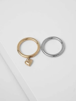 Calvin Klein pierścionki 2-pack złoty
