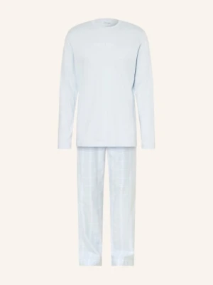 Calvin Klein Piżama Cotton Poplin blau