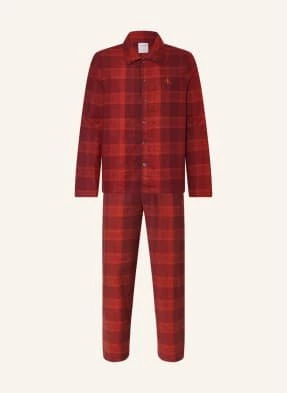 Calvin Klein Piżama Z Flaneli rot