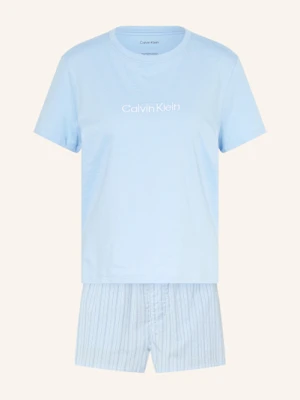 Calvin Klein Piżama Z Szortami Cotton Poplin blau