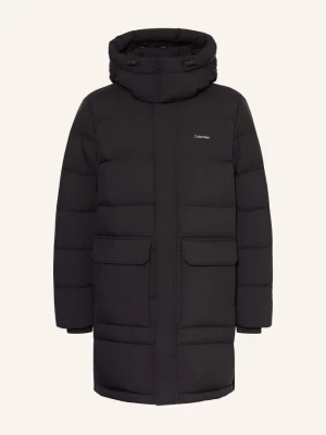 Calvin Klein Płaszcz Puchowy schwarz CZARNY