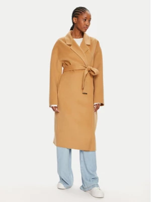 Calvin Klein Płaszcz wełniany K20K207089 Beżowy Oversize