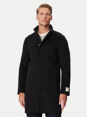 Calvin Klein Płaszcz wełniany LV04LD457G Czarny Regular Fit