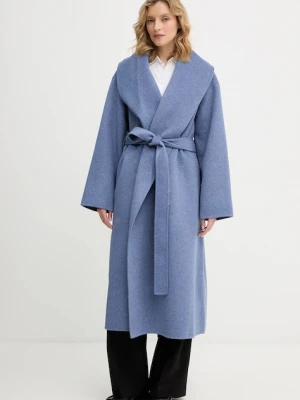 Calvin Klein płaszcz z dodatkiem wełny