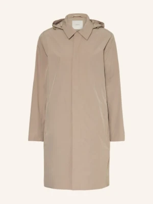 Calvin Klein Płaszcz Z Odpinanym Kapturem beige