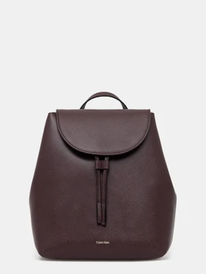 Calvin Klein plecak damski kolor bordowy mały gładki LV04F3297G