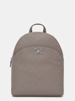 Calvin Klein plecak damski kolor brązowy mały wzorzysty K60K612540