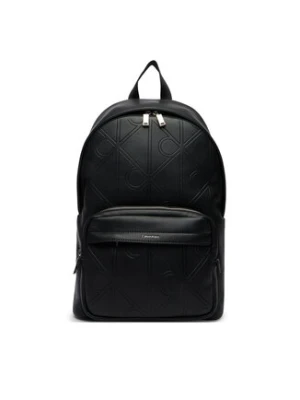 Calvin Klein Plecak Emblem Aop Emboss Round Backpack LV04D3398G Czarny