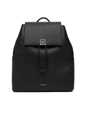 Calvin Klein Plecak Emblem Hw Pebble Backpack LV04F3553G Czarny