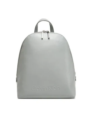 Calvin Klein Plecak Embossed Calvin Round Backpack K60K613185 Szary