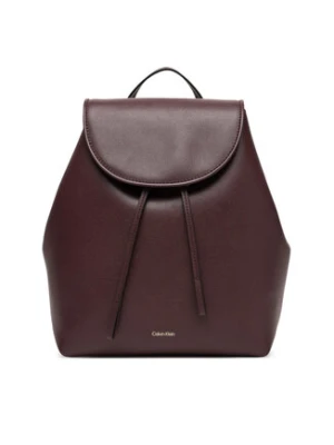 Calvin Klein Plecak Foil Logo Flap Backpack LV04F3297G Bordowy
