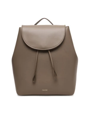 Calvin Klein Plecak Foil Logo Large Flap Backpack LV04F3505G Brązowy