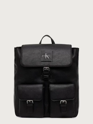 Calvin Klein plecak męski z imitacji skóry czarny