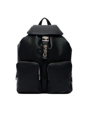 Calvin Klein Plecak Weebbing Strap Flap Backpack LV04F3645G Czarny
