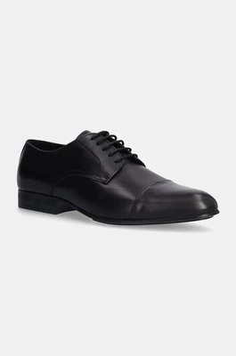 Calvin Klein półbuty DERBY CAP TOE męskie kolor czarny HM0HM01540