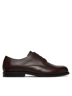 Calvin Klein Półbuty Ess Rubber Derby Lth HM0HM02056 Brązowy