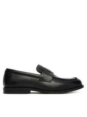 Calvin Klein Półbuty Ess Rubber Loafer Hw Plaq Va Lth HM0HM02177 Czarny