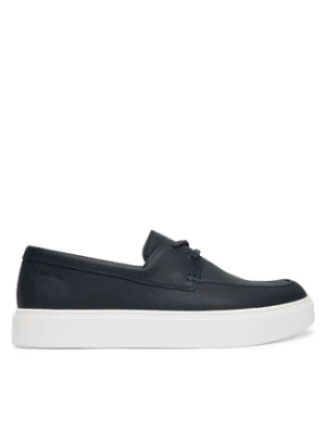 Calvin Klein Półbuty Hybrid Clean Boat Shoe Lth HM0HM02233 Granatowy