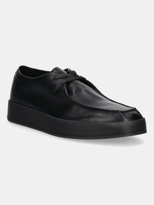 Calvin Klein półbuty skórzane HYBRID CUP WALLABEE LTH męskie kolor czarny HM0HM02062