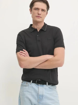Calvin Klein polo bawełniane czarny