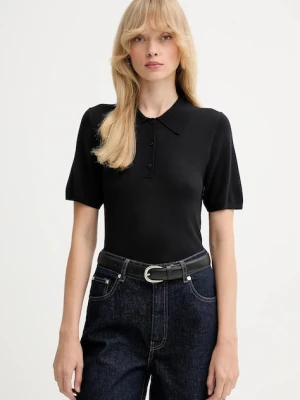 Calvin Klein polo damski kolor czarny LV044C341G