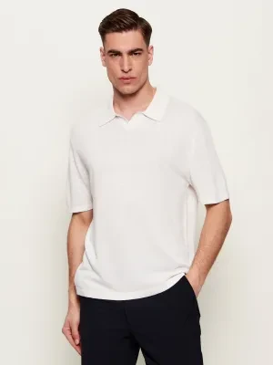 Calvin Klein Polo JOHNNY | Loose fit | z dodatkiem lnu
