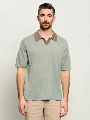 Calvin Klein Polo JOHNNY | Loose fit | z dodatkiem lnu