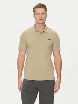 Calvin Klein Polo K10K111196 Beżowy Slim Fit