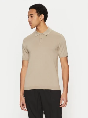 Calvin Klein Polo K10K114476 Beżowy Regular Fit