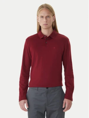 Calvin Klein Polo LV040EM909 Bordowy Regular Fit