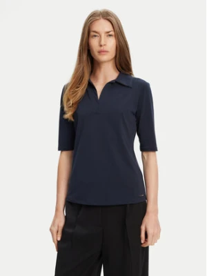 Calvin Klein Polo LV044C221G Granatowy Slim Fit