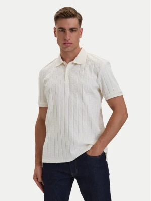 Calvin Klein Polo LV04LE203G Kremowy Regular Fit
