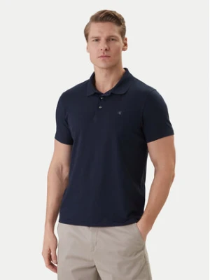 Calvin Klein Polo LV04LF200G Granatowy Slim Fit