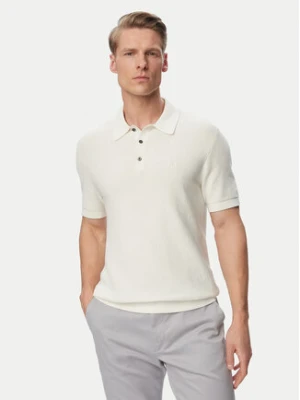 Calvin Klein Polo LV04LG313G Kremowy Regular Fit