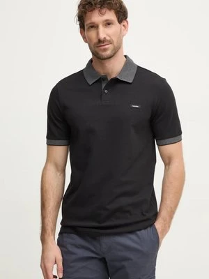 Calvin Klein polo męski kolor czarny gładki K10K113832