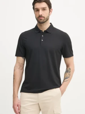 Calvin Klein polo męski kolor czarny gładki LV04LB220G