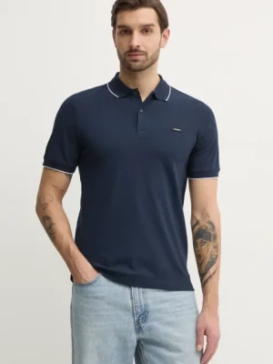 Calvin Klein polo męski kolor granatowy gładki K10K112751