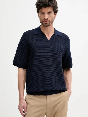 Calvin Klein polo męski kolor granatowy gładki LV04LC323G