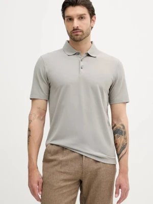 Calvin Klein polo męski kolor szary gładki LV04LB220G