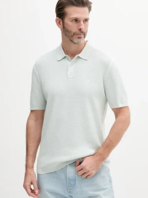 Calvin Klein polo męski kolor zielony gładki K10K114465