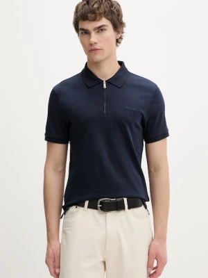 Calvin Klein polo męskie bawełniane granatowy