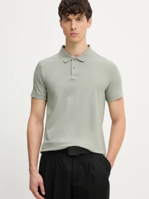 Calvin Klein polo męskie z bawełną zielony