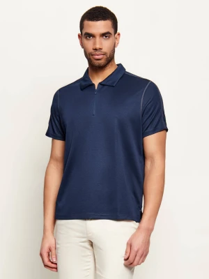 Calvin Klein Polo | Slim Fit | stretch mesh granatowy