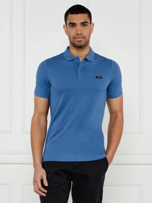 Calvin Klein Polo | Slim Fit | stretch pique niebieski