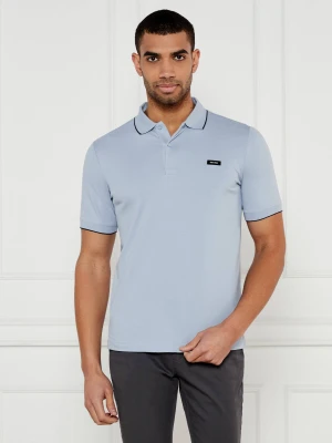 Calvin Klein Polo | Slim Fit | stretch pique błękitny