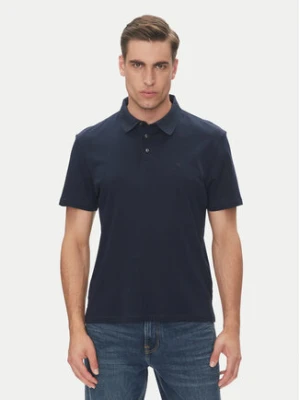 Calvin Klein Polo Supima LV04LB276G Granatowy Regular Fit